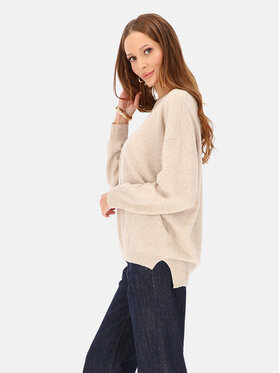 L’AF L’AF Sweter Frankie Beżowy Regular Fit