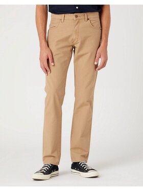 Wrangler Wrangler Spodnie materiałowe GREENSBORO Beżowy Straight Fit