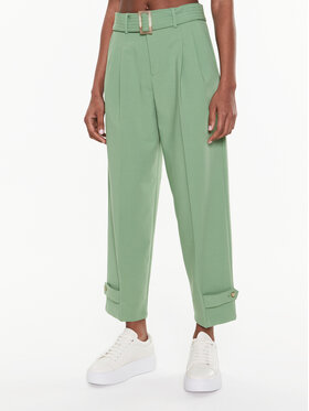 United Colors Of Benetton United Colors Of Benetton Spodnie materiałowe 4LKVDF038 Zielony Relaxed Fit