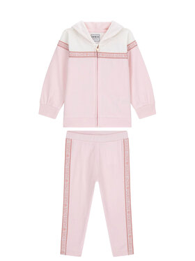 Guess Guess Komplet bluza i legginsy K6RG00 KA6R4 Różowy Regular Fit