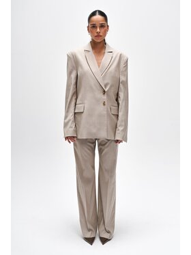 BENU BENU Dámské kalhoty Spodnie Eleganckie Béžová Regular Fit