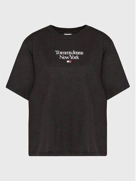 Tommy Jeans Curve Tommy Jeans Curve Тишърт Essential DW0DW15117 Черен Regular Fit