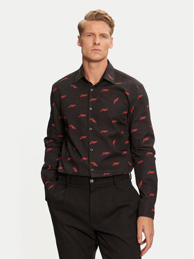 HUGO Hugo Cămașă Ermo 50527426 Negru Slim Fit