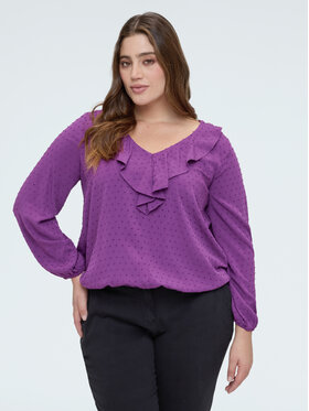 Fiorella Rubino Fiorella Rubino Bluzka 2049T002432N029 Fioletowy A-Line Fit