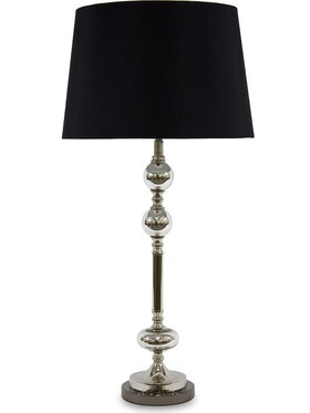 Decoratore Decoratore Lampa Stołowa Logan z Abażurem Wys. 77cm Srebrny
