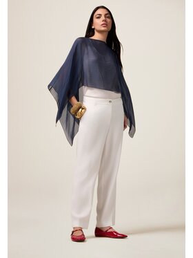 Oltre Oltre Pantaloni di tessuto P027R308632N011 Bianco Regular Fit