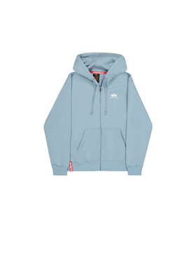 Alpha Industries Alpha Industries Bluza Basic Small Logo Zip Hoodie Błękitny Regular Fit