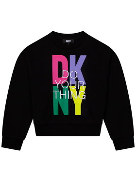 DKNY DKNY Bluza D35S66/09B Czarny Slim Fit