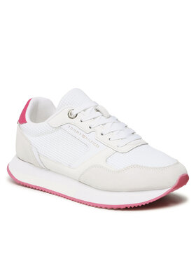 Tommy Hilfiger Tommy Hilfiger Sneakersy Essential Mesh Runner FW0FW07381 Biały