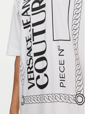 Versace Jeans Couture T-shirt 76GAHE04 Bijela Regular Fit