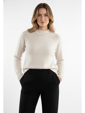 FIGL FIGL Sveter M1269 Béžová Regular Fit