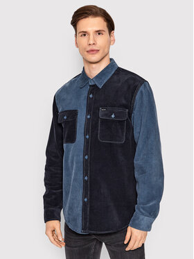 Brixton Brixton Риза Bowery Corduroy 01264 Тъмносин Standard Fit