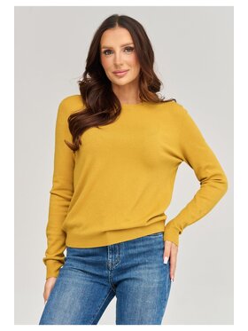 Makadamia Makadamia Sweter C105 Żółty Loose Fit