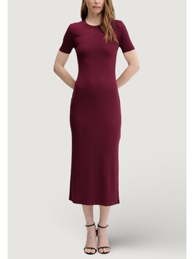 Calvin Klein Jeans Calvin Klein Jeans Vestito da giorno A - MODAL RIB SS DRE Bordeaux Rib Fit