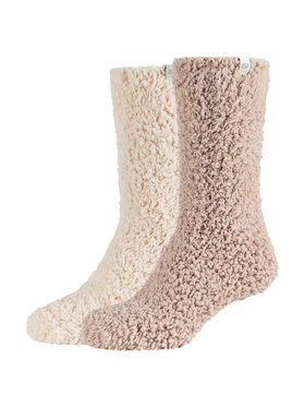 Skechers Skechers Skarpety Skechers 2PPK Wm Cozy Fuzzy Socks Beżowy