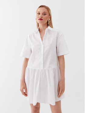 Patrizia Pepe Patrizia Pepe Marškinių tipo suknelė 2A2503/A9B9-W103 Balta Regular Fit
