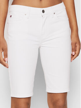 Tommy Hilfiger Tommy Hilfiger Дънкови шорти Venice WW0WW33213 Бял Slim Fit