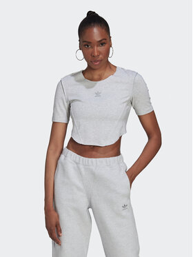adidas adidas Póló Crop Loungewear HL9130 Szürke Regular Fit