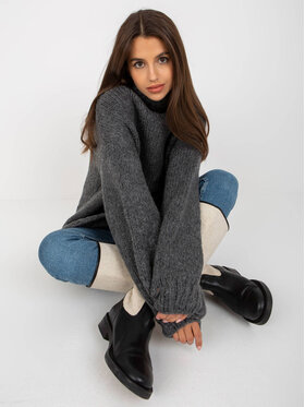 RUE PARIS RUE PARIS Sweter 185948 Szary Regular Fit