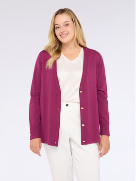 Fiorella Rubino Fiorella Rubino Cardigan M628L008002N036 Bordeaux A-Line Fit