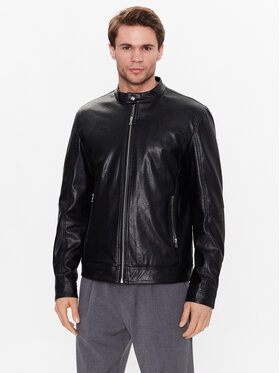 Sisley Sisley Bunda z imitace kůže 21DYSN01L Černá Regular Fit