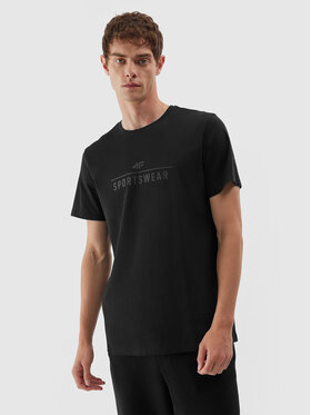 4F 4F Футболка 4FAW23TTSHM0878 Чорний Regular Fit