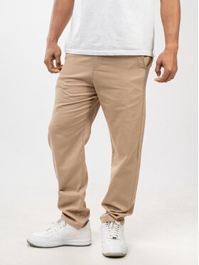 Jigga Wear Jigga Wear Spodnie materiałowe Chino Piaskowe beżowe sznurki L Beżowy Regular Fit