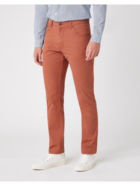 Wrangler Wrangler Spodnie materiałowe TEXAS SLIM Pomarańczowy Slim Fit