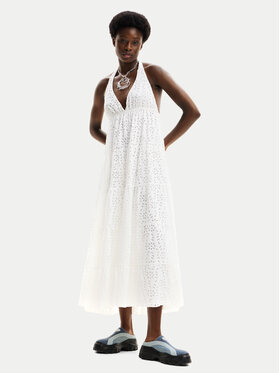 Desigual Desigual Sukienka letnia Toronto 24SWVK46 Biały Regular Fit