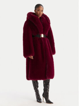 YES LONDON YES LONDON Futro ECO/035 Bordowy Regular Fit