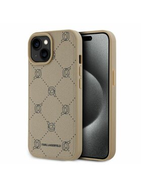 KARL LAGERFELD KARL LAGERFELD Etui na telefon Apple iPhone 15 Beżowy