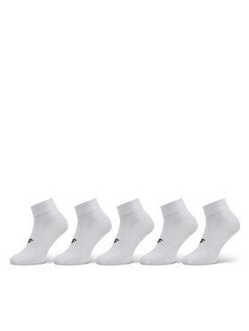 4F 4F Комплект 5 чифта къси чорапи мъжки 4FWMM00USOCM283 Бял