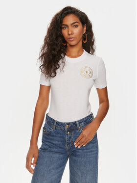 Versace Jeans Couture Versace Jeans Couture T-Shirt 76HAHT02 Bílá Slim Fit