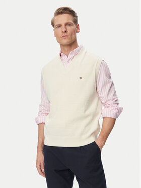 Tommy Hilfiger Tommy Hilfiger Пуловер MW0MW43244 Кремав Regular Fit