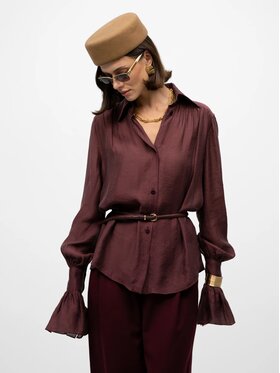 MANDRAGORA MANDRAGORA Camicia Carmen Bordeaux Standard Fit