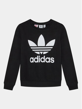 adidas adidas Džemperis Trefoil ED7797 Juoda Regular Fit