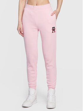 Tommy Hilfiger Tommy Hilfiger Donji dio trenerke Monogram Emb WW0WW37435 Ružičasta Regular Fit