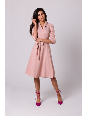 BeWear BeWear Sukienka codzienna B255 Różowy Regular Fit