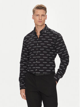 HUGO HUGO Särk Ermo 50545349 Must Slim Fit