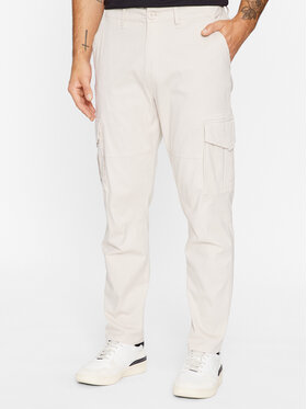 Only & Sons Only & Sons Kalhoty z materiálu 22025431 Écru Tapered Fit