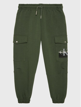 Calvin Klein Jeans Calvin Klein Jeans Spodnie dresowe IB0IB01358 Zielony Regular Fit