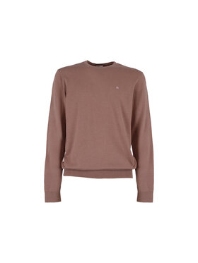 Calvin Klein Calvin Klein Sweter K10K113549GA6 Brązowy Regular Fit