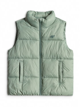 4F 4F Kamizelka OUTERWEAR Turkusowy Regular Fit