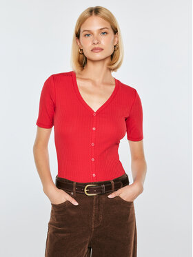 BIG STAR BIG STAR Koszula SOTIA Czerwony Slim Fit