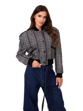 MANDRAGORA MANDRAGORA Kurtka bomber Ira Granatowy Casual Fit
