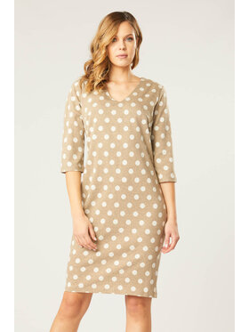 QUIOSQUE QUIOSQUE Sukienka codzienna DOTTELA DRESS Beżowy Regular Fit