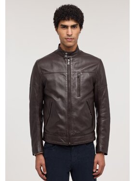 Trussardi Trussardi Kurtka skórzana R301M000054N053 Brązowy Regular Fit