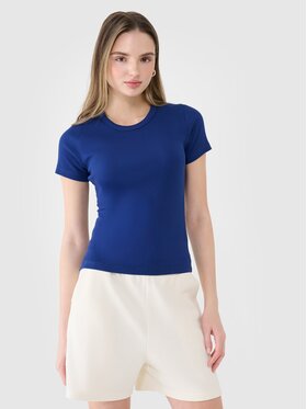 4F 4F T-Shirt 4FWSS25TTSHF1968-30S Niebieski Slim Fit
