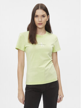 Calvin Klein Jeans Calvin Klein Jeans Тишърт Monologo J20J222564 Зелен Slim Fit