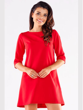 Awama Awama Vestito estivo A521 Rosso Basic Fit